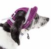 Pet Life 'Sea Spot Sun' Uv Protectant Adjustable Fashion Mesh Brimmed Dog Hat Cap - Burgundy - Large