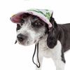 Pet Life 'Botanic Bark' Floral Uv Protectant Adjustable Fashion Dog Hat Cap - Large