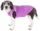 Pet Life Active 'Aero-Pawlse' Heathered Quick-Dry And 4-Way Stretch-Performance Dog Tank Top T-Shirt - Purple - X-Large