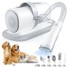 Professional Dog Grooming Clippers with 2.5L Cup, 3 Suction Modes, Cordless Clippers, 5 Groomer Tools, Low Noise Pet Hair Trimmer for - white