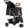 Pet Stroller for Dogs and Cats | Foldable, Lightweight, and Durable | Ideal for Small to Medium Pets | Includes Storage Basket - blake