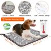 Pet Heating Pad Dog Cat Electric Heating Mat Waterproof Adjustable Warming Blanket with Chew Resistant Steel Cord Case - as picture