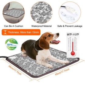 Pet Heating Pad Dog Cat Electric Heating Mat Waterproof Adjustable Warming Blanket with Chew Resistant Steel Cord Case - as picture