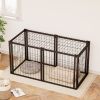 Dog Crate 47.2" Dog Kennel for Small Medium Dogs, Puppy Dog Playpen with Top, Pet Cage, Indoor, Black.47.2"L x 22"W x 24"H. - as picture