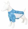 Pet Life Active 'Warf Speed' Heathered Ultra-Stretch Sporty Performance Dog T-Shirt - Blue - Large