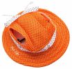 Pet Life 'Sea Spot Sun' Uv Protectant Adjustable Fashion Mesh Brimmed Dog Hat Cap - Orange - Medium