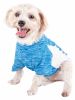Pet Life Active 'Warf Speed' Heathered Ultra-Stretch Sporty Performance Dog T-Shirt - Blue - Large