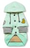 Touchdog Hampton Beach Designer Ultra Soft Sand-Blasted Cotton Pet Dog Hoodie Sweater - Green - Large