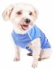 Pet Life Active 'Aero-Pawlse' Heathered Quick-Dry And 4-Way Stretch-Performance Dog Tank Top T-Shirt - Blue - Large