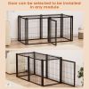 Dog Crate 47.2" Dog Kennel for Small Medium Dogs, Puppy Dog Playpen with Top, Pet Cage, Indoor, Black.47.2"L x 22"W x 24"H. - as picture
