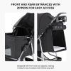 Pet Stroller for Dogs and Cats | Foldable, Lightweight, and Durable | Ideal for Small to Medium Pets | Includes Storage Basket - blake