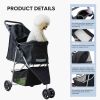 Pet Stroller for Dogs and Cats | Foldable, Lightweight, and Durable | Ideal for Small to Medium Pets | Includes Storage Basket - blake