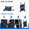 Pet Stroller for Dogs and Cats | Foldable, Lightweight, and Durable | Ideal for Small to Medium Pets | Includes Storage Basket - blake