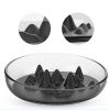 Pet Life 'Cirlicue' Mountain Shaped Modern Slow Feeding Pet Bowl - Black