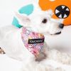 Touchdog 'Bad-to-the-Bone' Plaid Patterned Fashionable Velcro Bandana - Red - Small