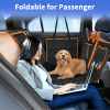 Dog Car Seat Cover for Back Seat with Detachable Hard Bottom, Holds 400lbs, Back Seat Extender for Dog with Mesh Windor and Storage Pocket
