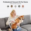 Professional Dog Grooming Clippers with 2.5L Cup, 3 Suction Modes, Cordless Clippers, 5 Groomer Tools, Low Noise Pet Hair Trimmer for - white