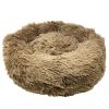 Pet Life 'Nestler' High-Grade Plush and Soft Rounded Dog Bed - Khaki - Large