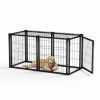 Dog Crate 47.2" Dog Kennel for Small Medium Dogs, Puppy Dog Playpen with Top, Pet Cage, Indoor, Black.47.2"L x 22"W x 24"H. - as picture
