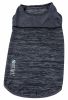 Pet Life Active 'Aero-Pawlse' Heathered Quick-Dry And 4-Way Stretch-Performance Dog Tank Top T-Shirt - Black - X-Large