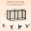 Dog Crate 47.2" Dog Kennel for Small Medium Dogs, Puppy Dog Playpen with Top, Pet Cage, Indoor, Black.47.2"L x 22"W x 24"H. - as picture